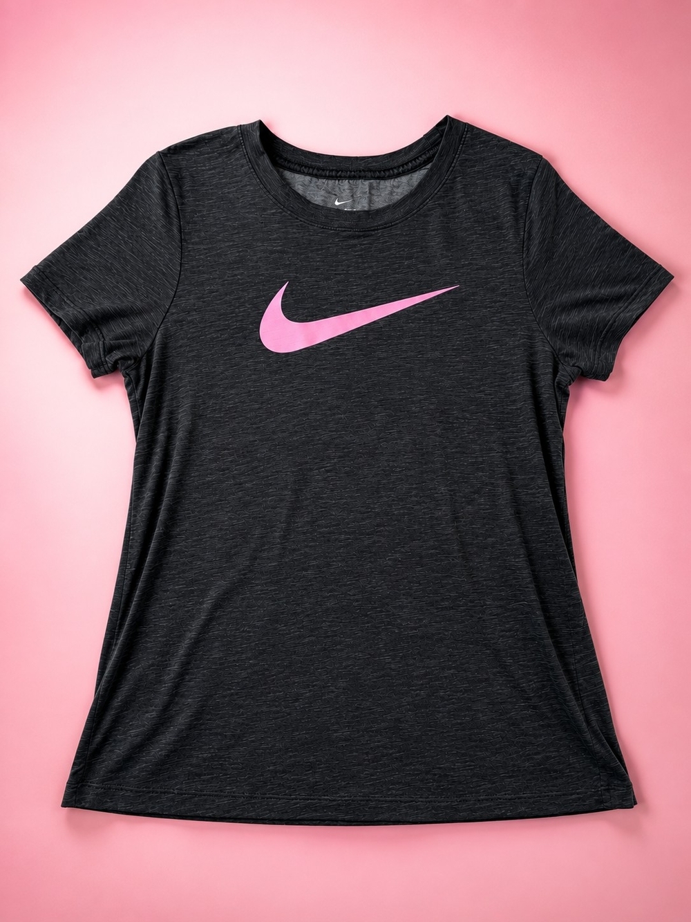 Nike Women's Dri-FIT Crew Training Graphic T-Shirt Pink Swoosh